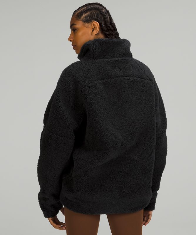 Scuba Oversized Fleece Funnel-Neck Half-Zip *Long