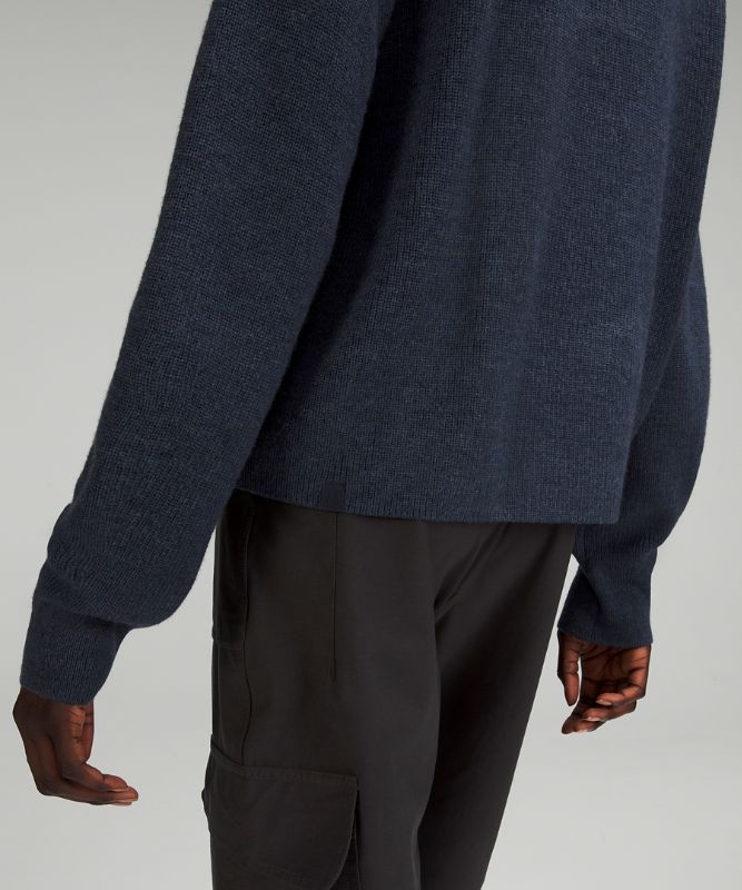 Merino Wool-Blend Ribbed Turtleneck Sweater