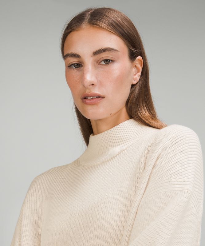 Merino Wool-Blend Ribbed Turtleneck Sweater