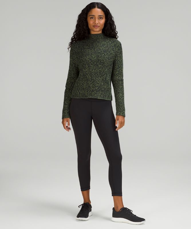 Cotton-Cashmere Blend Mock Neck Sweater