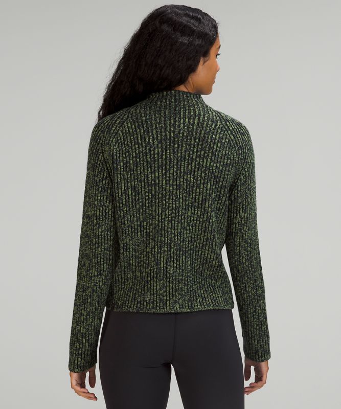 Cotton-Cashmere Blend Mock Neck Sweater