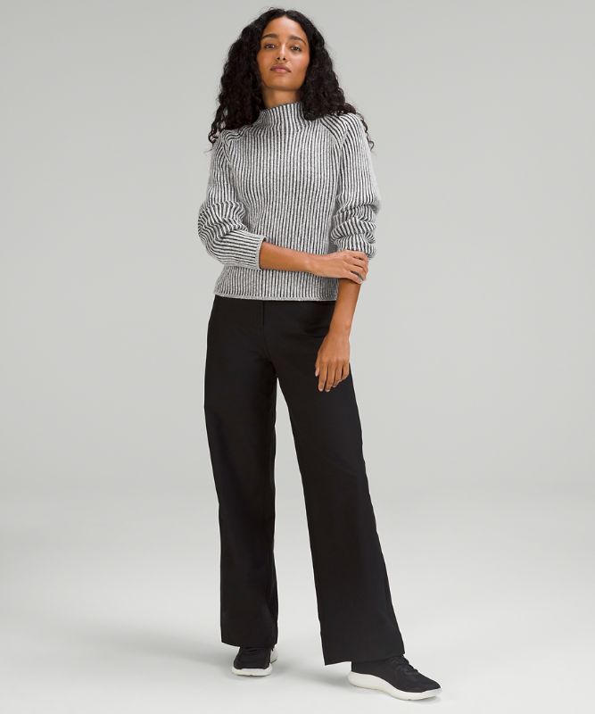 Cotton-Cashmere Blend Mock Neck Sweater