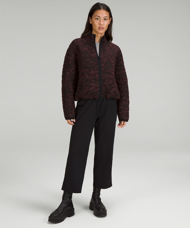 Jacquard Multi-Texture Sweater Jacket