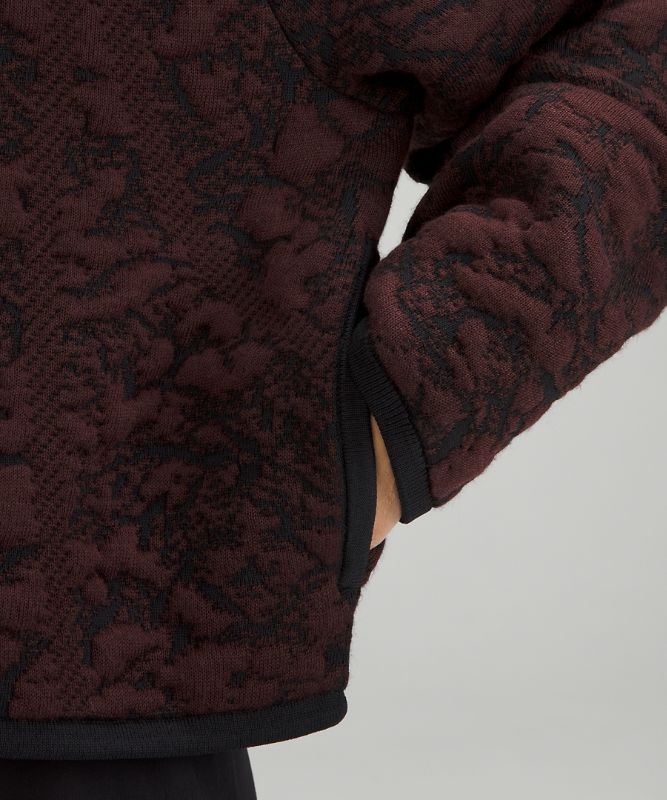 Jacquard Multi-Texture Sweater Jacket