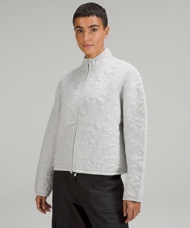 Jacquard Multi-Texture Sweater Jacket