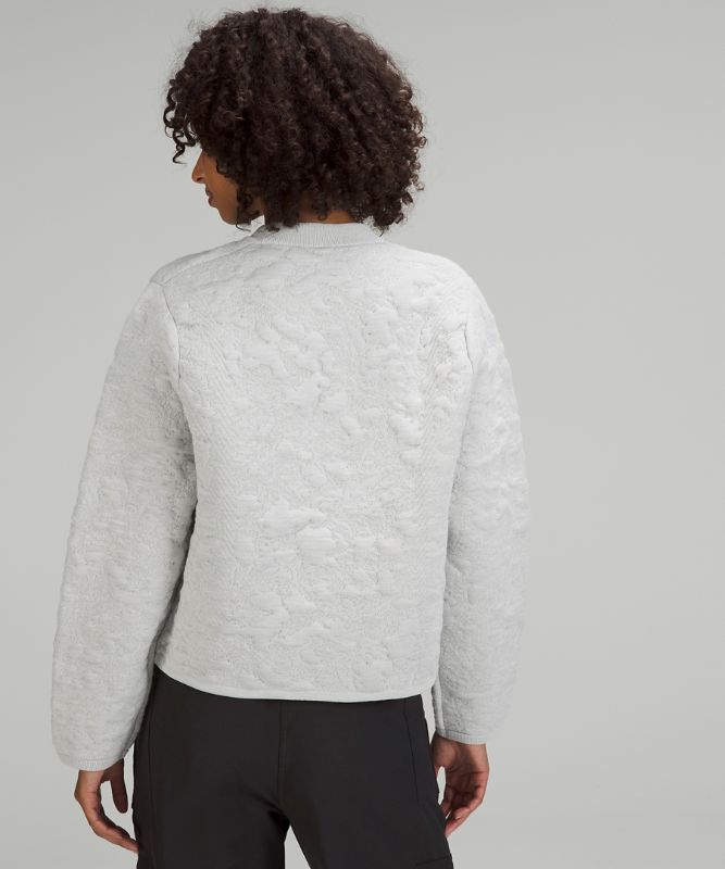 Jacquard Multi-Texture Crew Neck Sweater