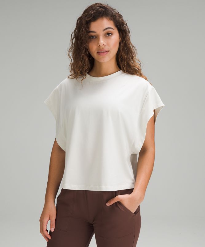 Wide-Sleeve Cotton T-Shirt