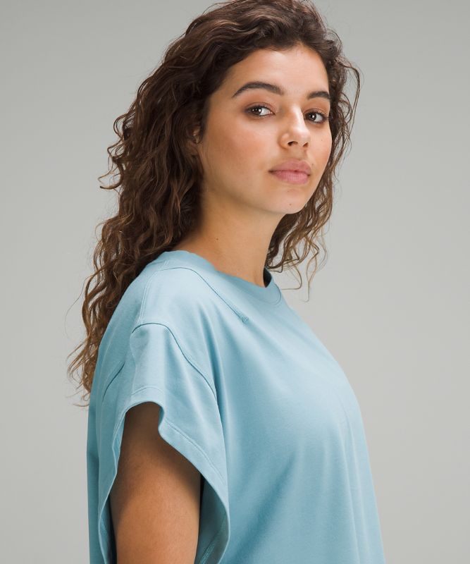 Wide-Sleeve Cotton T-Shirt