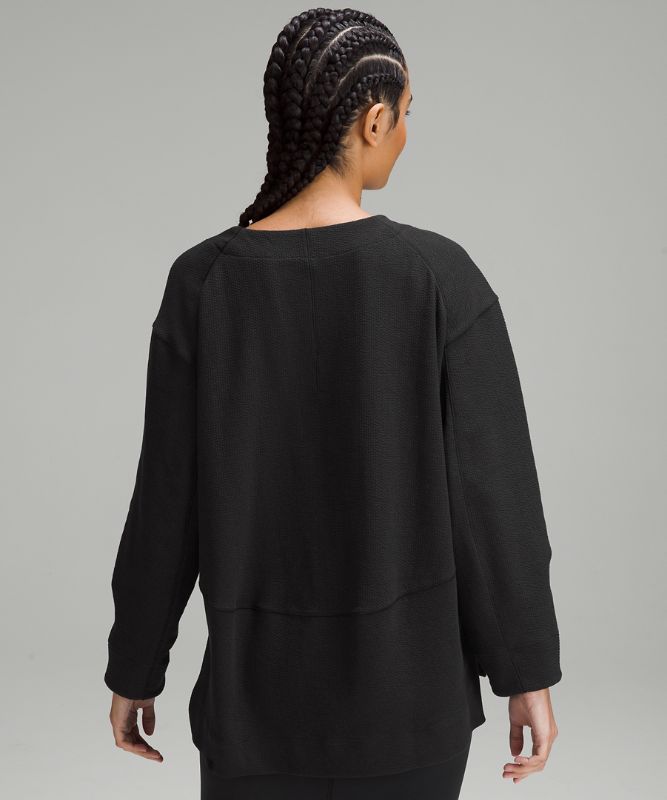 Textured V-Neck Pullover