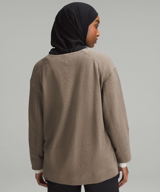 Textured V-Neck Pullover