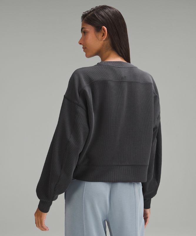 Softstreme Perfectly Oversized Ribbed Cropped Crew