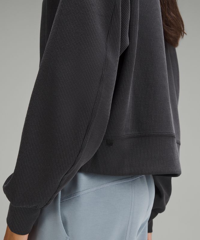 Softstreme Perfectly Oversized Ribbed Cropped Crew