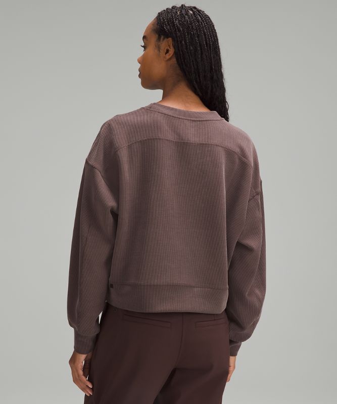 Softstreme Perfectly Oversized Ribbed Cropped Crew