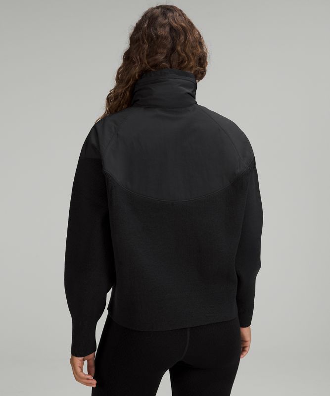 Water-Repellent Full-Zip Sweater