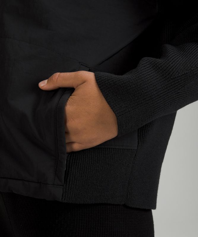 Water-Repellent Full-Zip Sweater