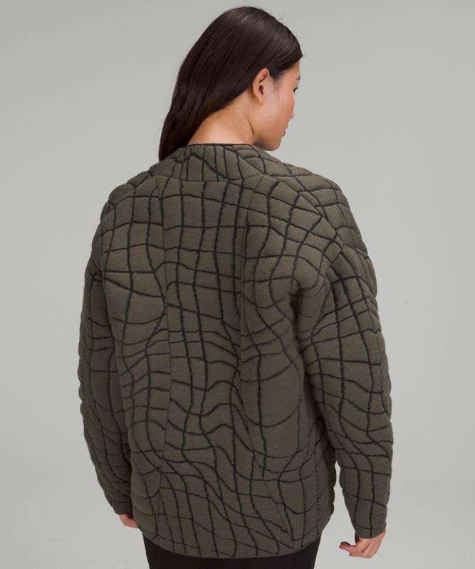 Insulated Jacquard Cardigan