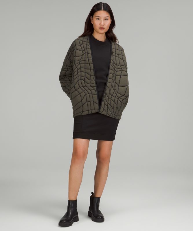 Insulated Jacquard Cardigan