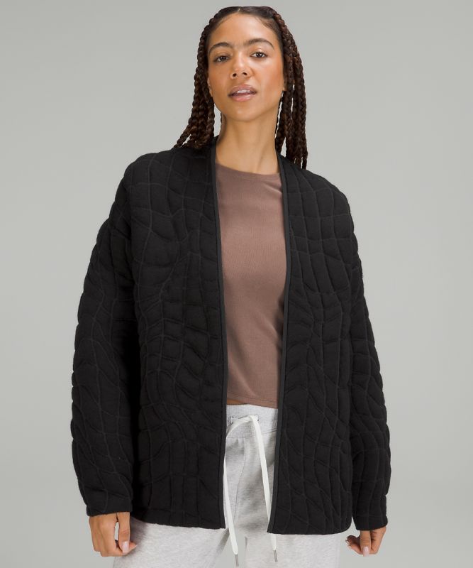 Insulated Jacquard Cardigan