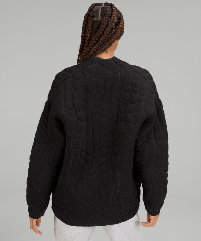 Insulated Jacquard Cardigan