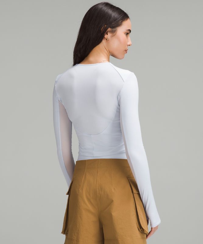 Tight-Fit Lined Long-Sleeve Shirt