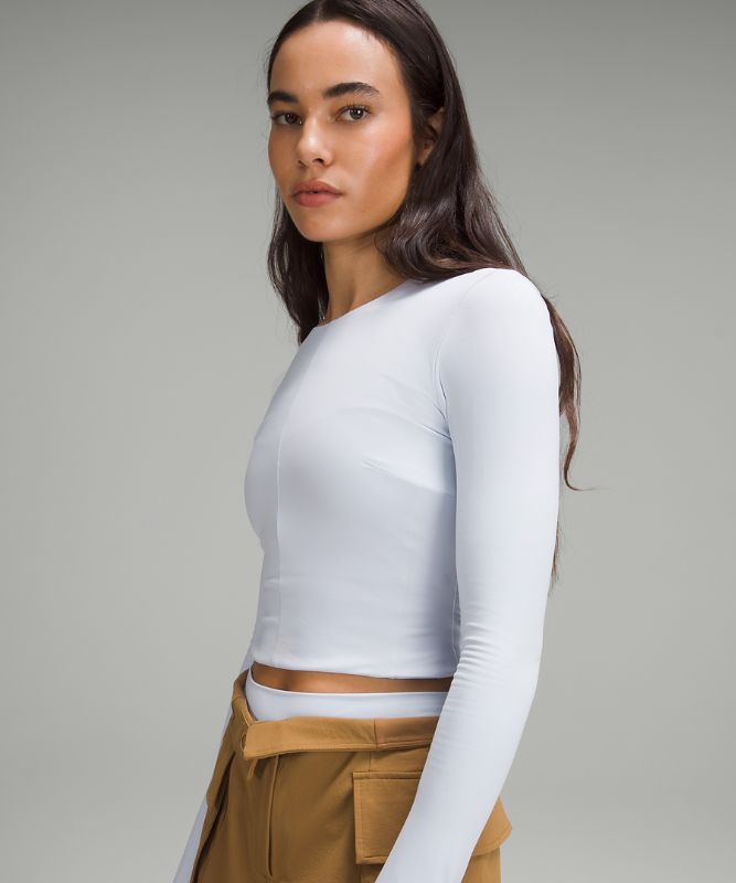 Tight-Fit Lined Long-Sleeve Shirt