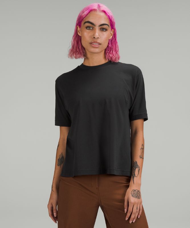 Twist-Back Cotton T-Shirt