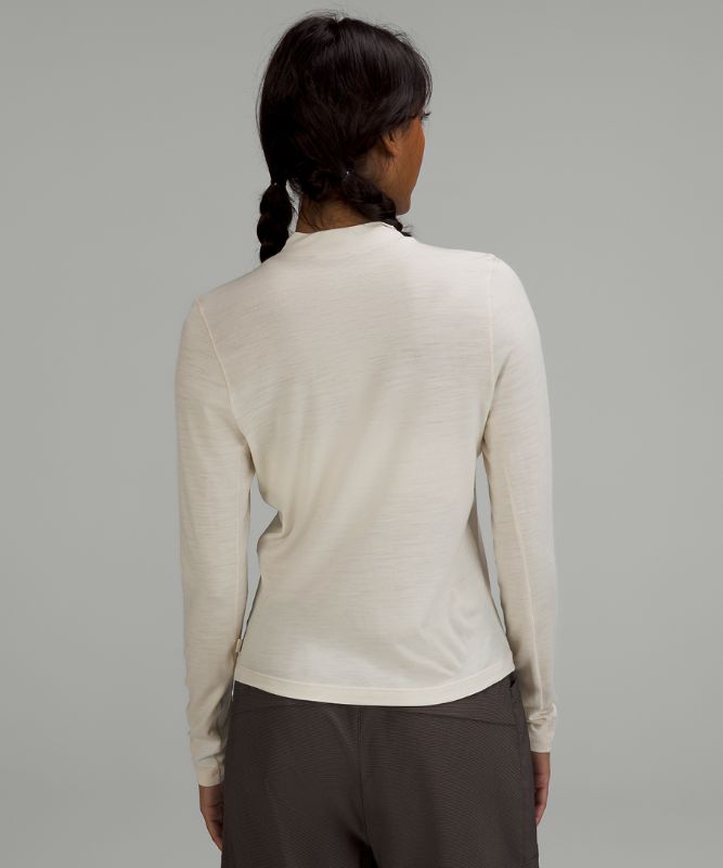 lululemon lab Merino Wool-Blend Mock Neck Long Sleeve Shirt