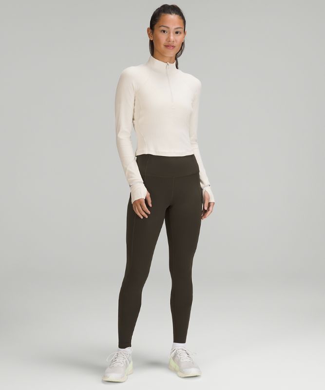 It's Rulu Run Cropped Half Zip *Ribbed