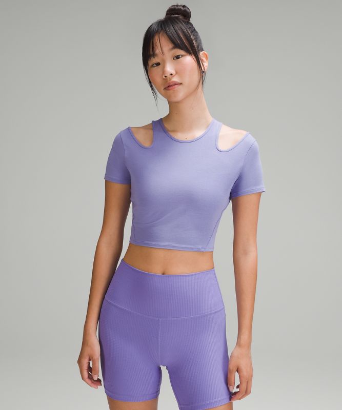 Shoulder Cut-Out Yoga T-Shirt