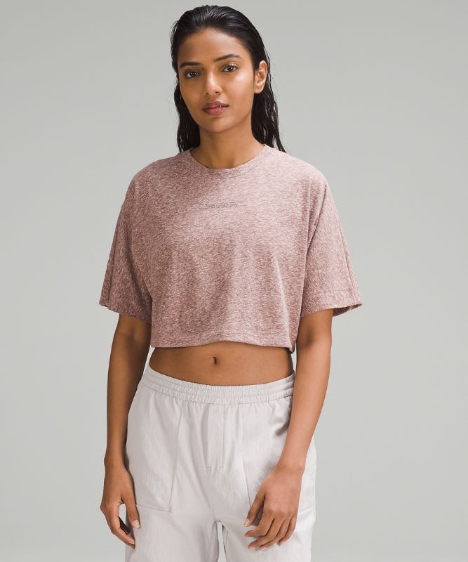 lululemon lab Cotton-Blend Cropped T-Shirt *Graphic