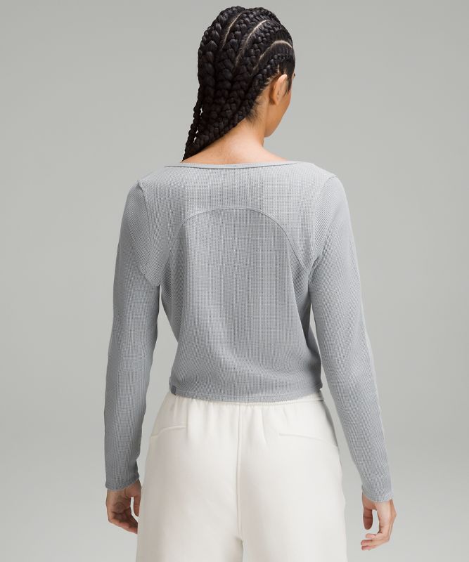 Cotton-Blend Henley Long-Sleeve Shirt