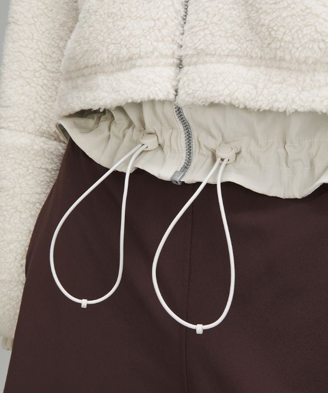 Textured Fleece Cinchable Full Zip