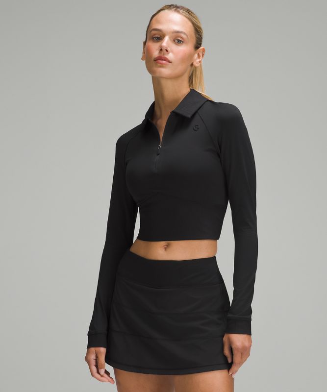 Half-Zip Long-Sleeve Golf Polo Shirt