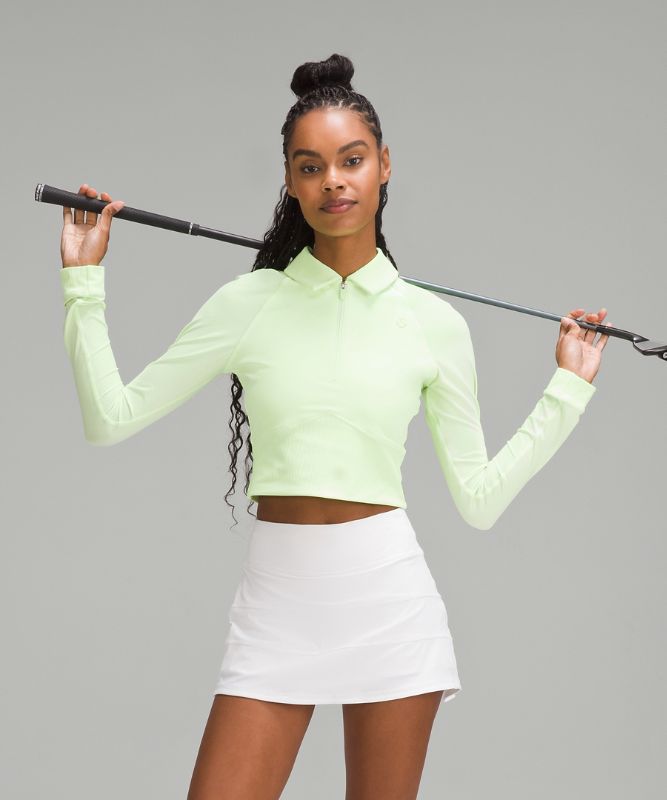 Half-Zip Long-Sleeve Golf Polo Shirt