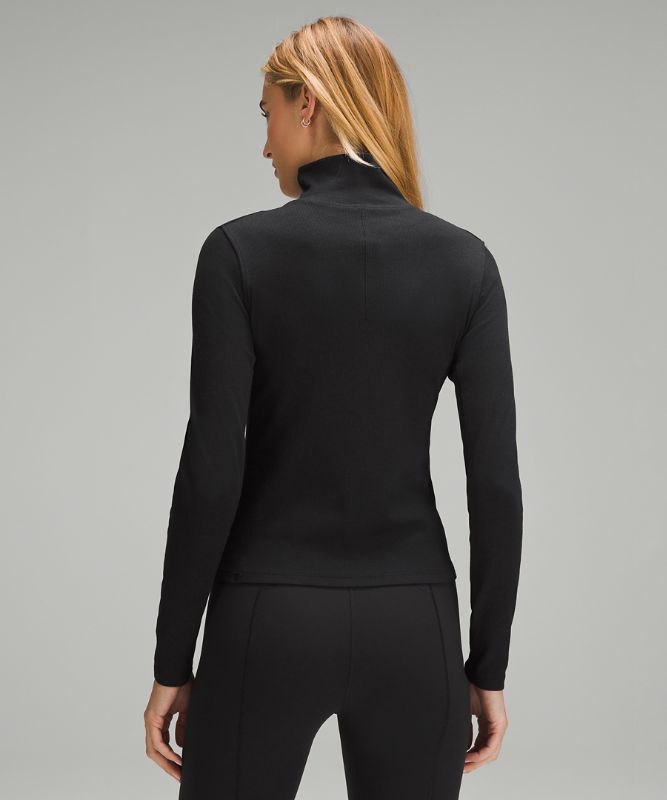 Ribbed Wool-Blend Turtleneck