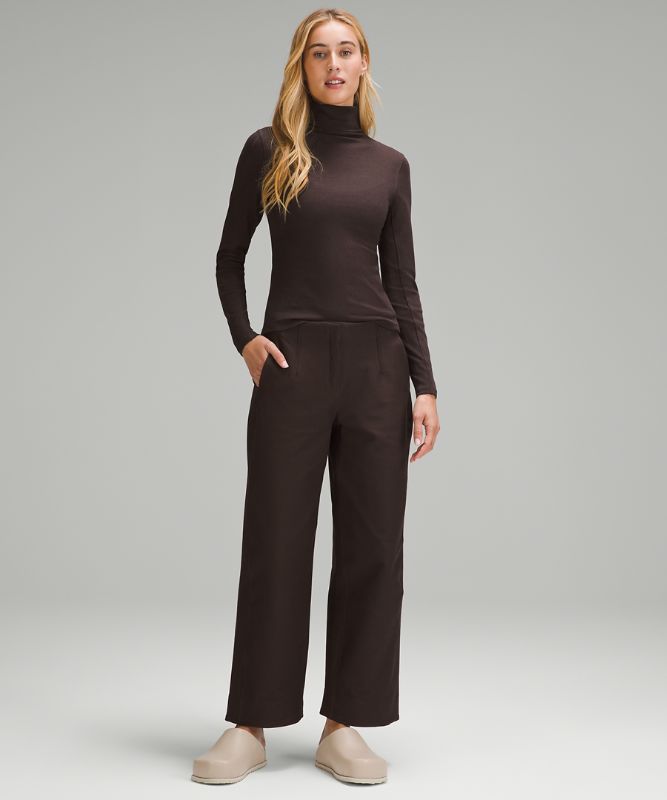 Ribbed Wool-Blend Turtleneck