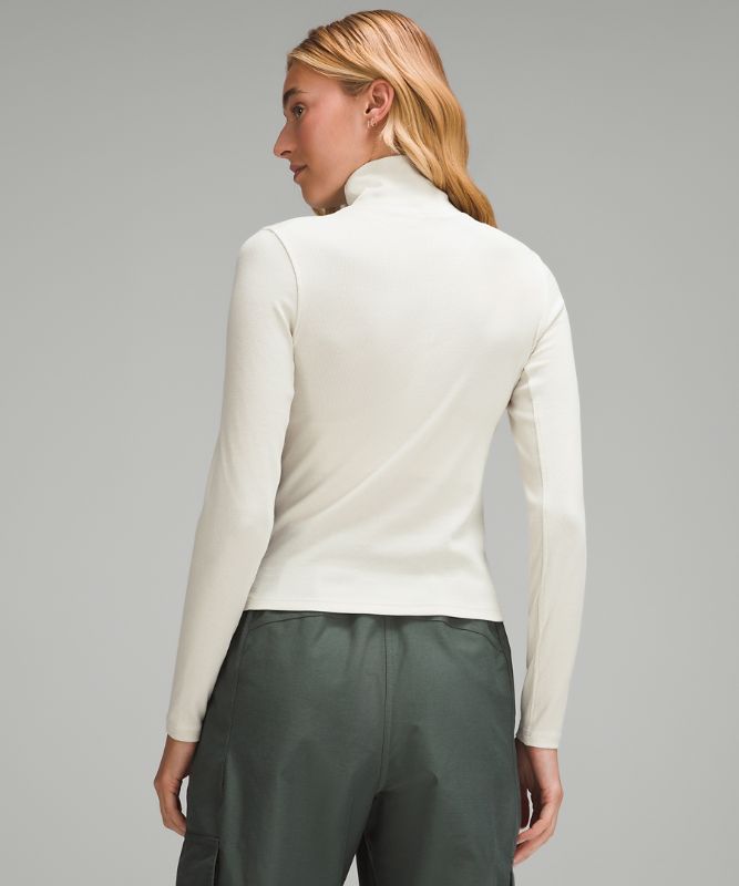 Ribbed Wool-Blend Turtleneck