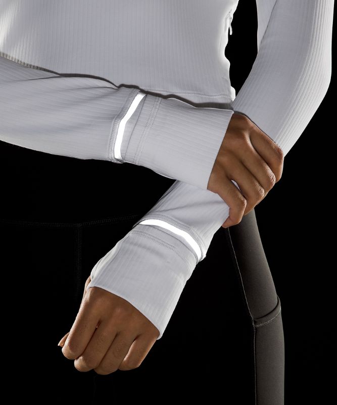 It's Rulu Run Ribbed Cropped Half Zip