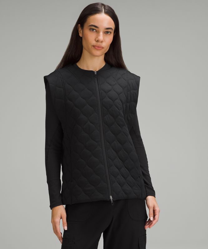 Cap-Sleeve Quilted Vest