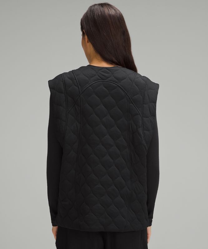 Cap-Sleeve Quilted Vest