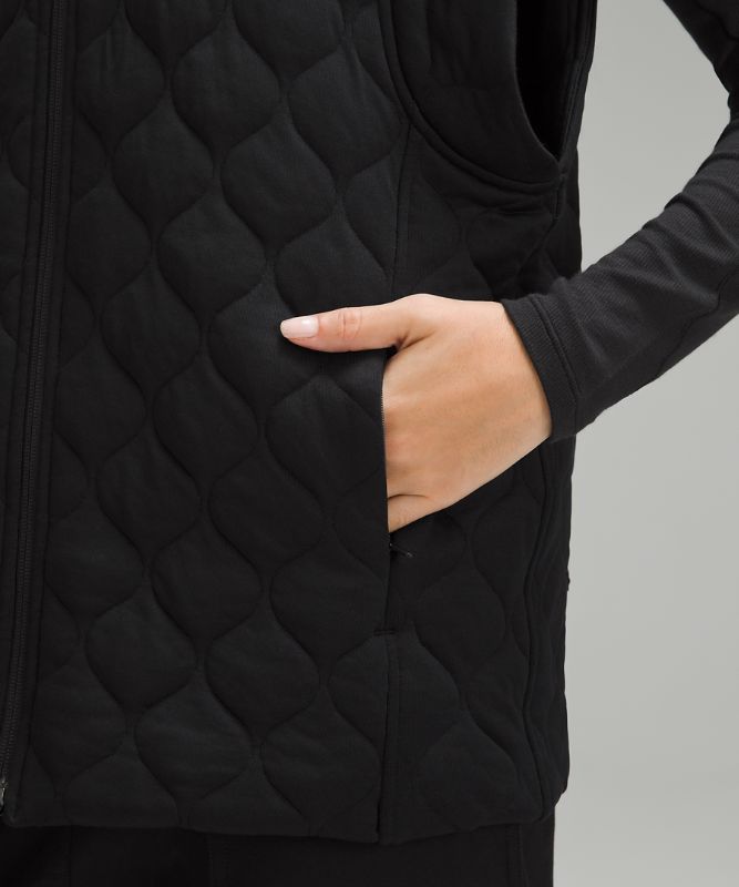 Cap-Sleeve Quilted Vest