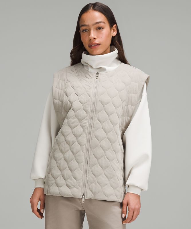 Cap-Sleeve Quilted Vest