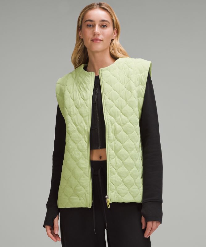 Cap-Sleeve Quilted Vest