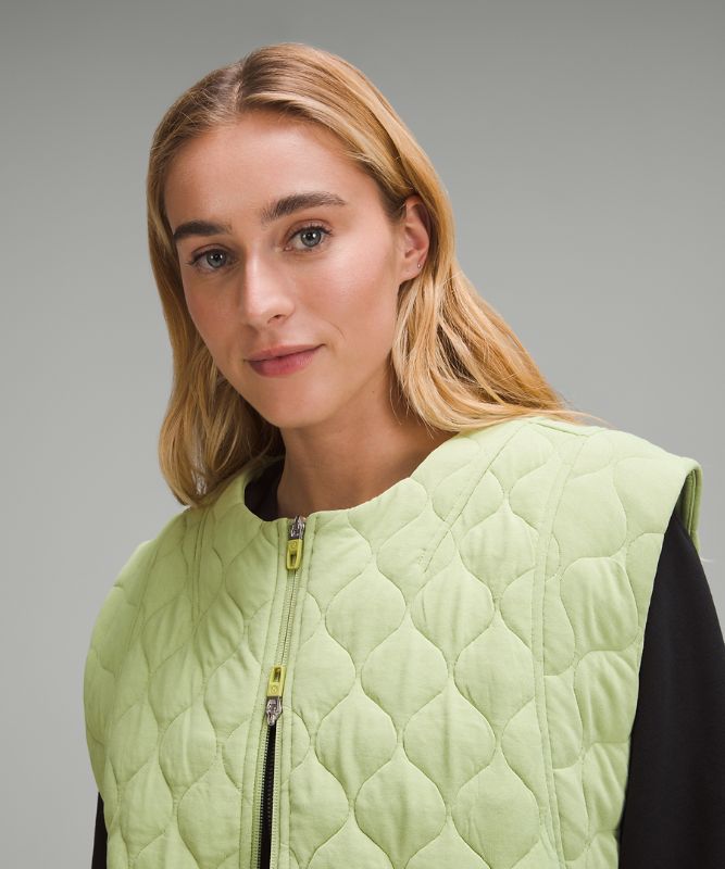 Cap-Sleeve Quilted Vest