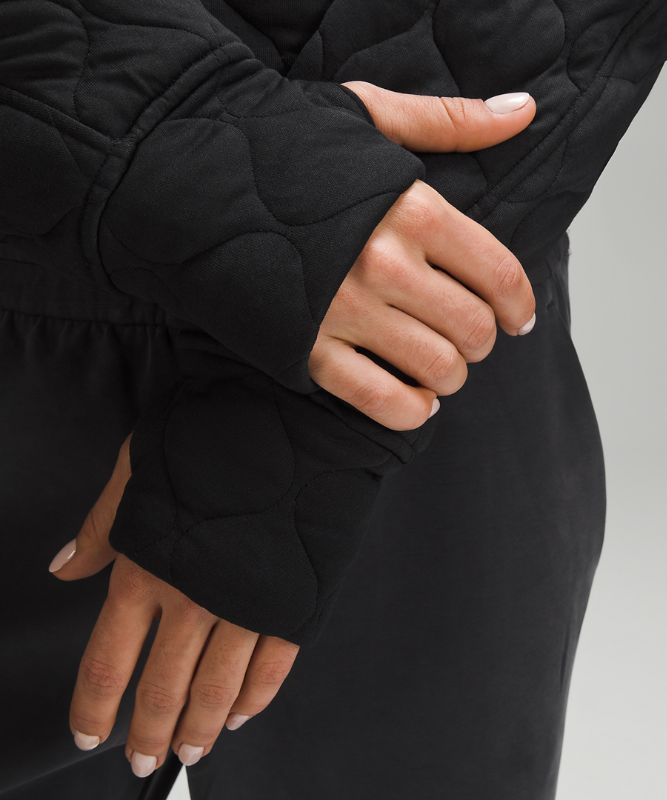 Scuba Oversized Quilted Half Zip