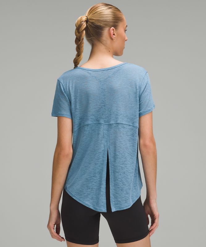 Tie-Back Lightweight Yoga Short-Sleeve T-Shirt