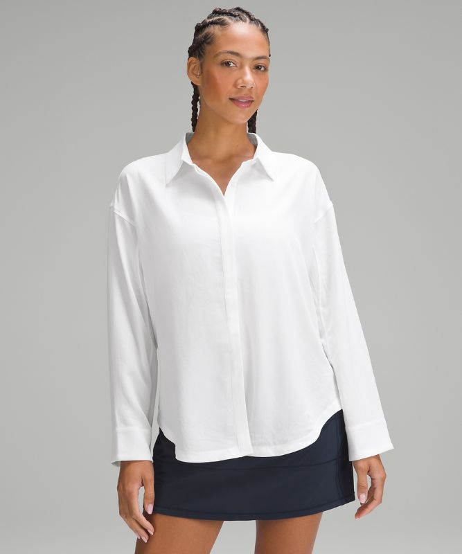 Long Button-Front Shirt