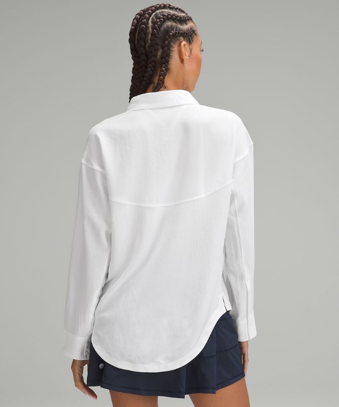 Long Button-Front Shirt