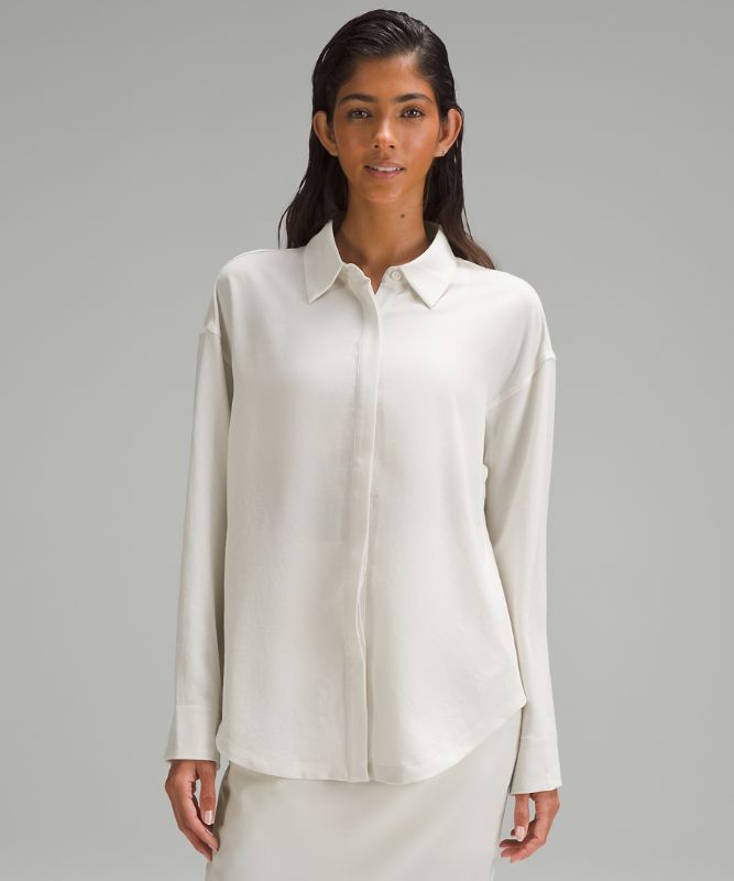 Long Button-Front Shirt