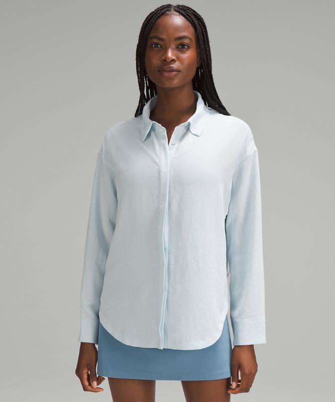 Long Button-Front Shirt